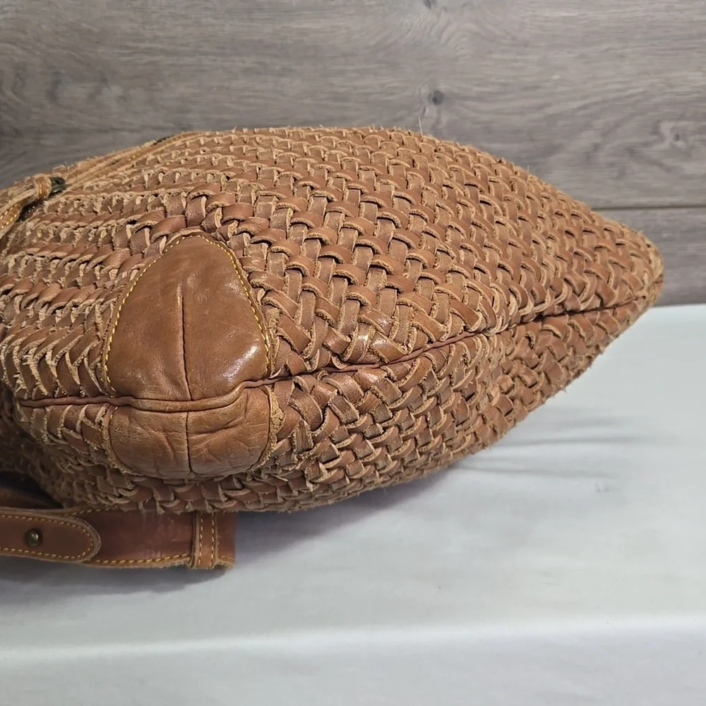 Cole Haan Cony Flap Woven Leather Crossbody Bag
